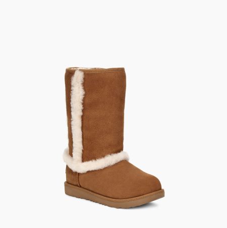 UGG Hadley II Tall Brown Boots for Kids (TSWN84793)